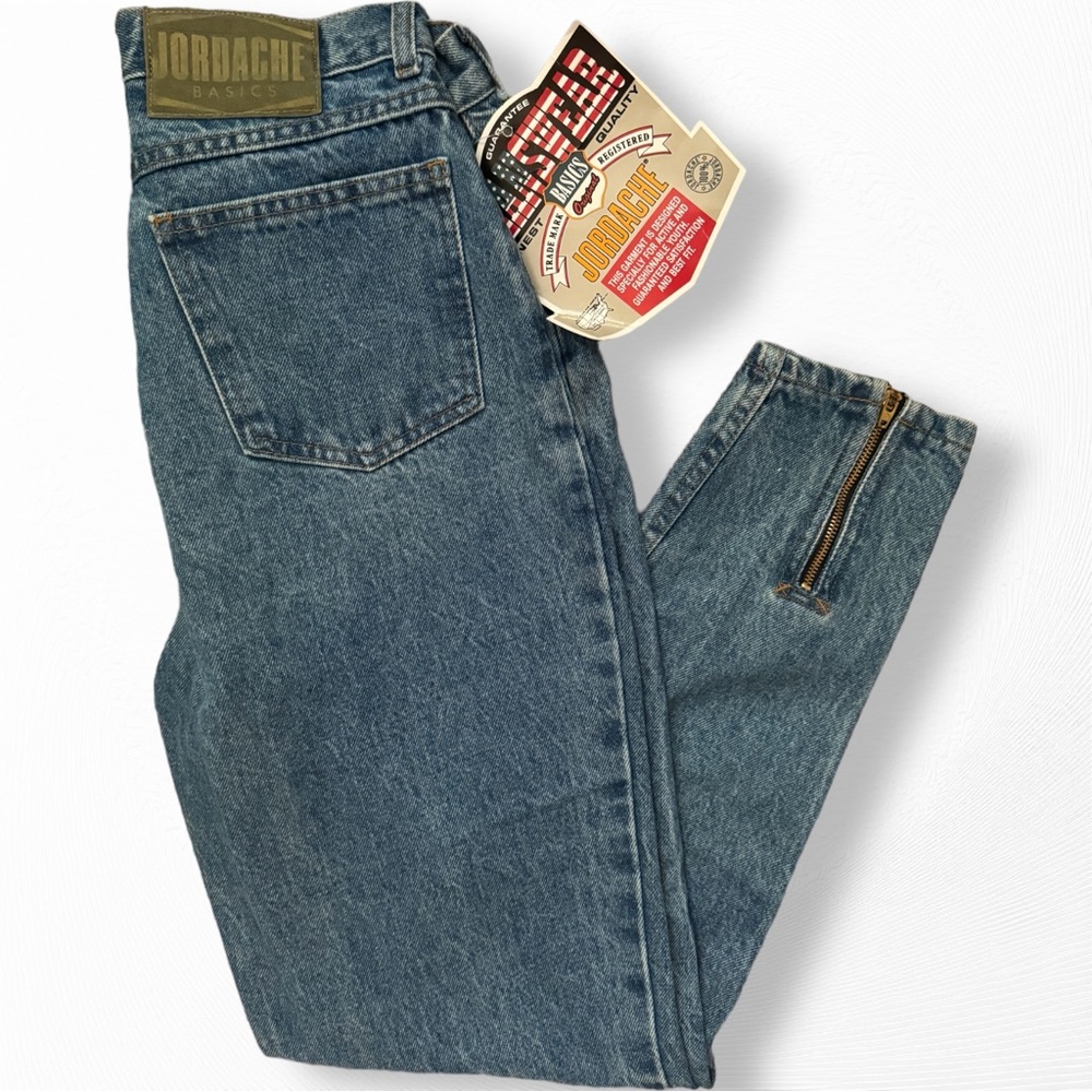 Jordache Jeans NEW Vintage High Waist Ankle Zip Mom Jeans